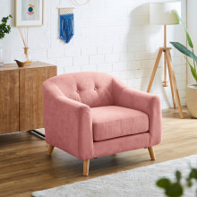 優しい色彩がおしゃれな 北欧デザインソファ 1人掛け フラミンゴ