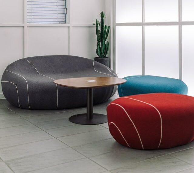 ラウンド丸型ソファー個性的インテリア子供部屋カラフル
