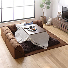 床で過ごす時間が好きになる 日本製ラグマット付きフロアコーナーソファ