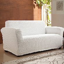 高品質で伸縮自在ぴったりフィット スペイン製 中綿入りソファカバー 肘掛け付き用