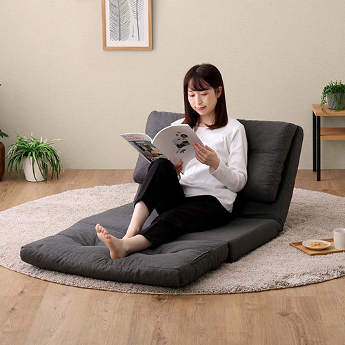 14段階リクライニング機能付き 折りたたみ式3WAYソファ 1.5人掛けの