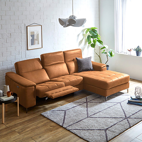 嬉しいUSBポート付き 電動リクライニングカウチソファ 3人掛けの詳細