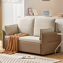 シックな配色でスタイリッシュな スチールフレームソファベッドの詳細