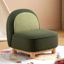 リビングにも子供部屋にも馴染むお子様の特等席 リネン混生地キッズ用ソファ