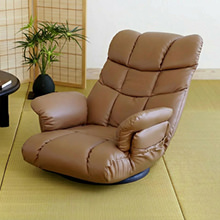 耐久性に優れた肌触りの良い スーパーソフトレザー座椅子