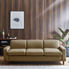 心地よい肌触り シンプルデザインソファ 3人掛け カフェ