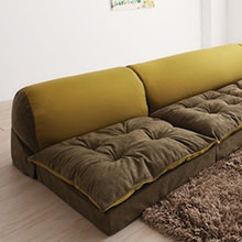 極上のくつろぎ空間でリラックス ビーズフロアコーナーソファの