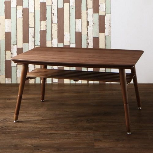 天然木使用 ヴィンテージスタイル 棚付リビングダイニング テーブルの