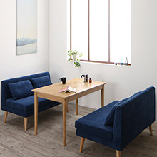 優しい雰囲気に包まれて 北欧デザインソファ リビングダイニング 3点テーブルセット