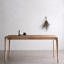永く共に 選べる無垢材テーブルデザインチェアダイニング テーブル (木脚タイプ)