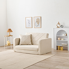 シックな配色でスタイリッシュな スチールフレームソファベッドの詳細